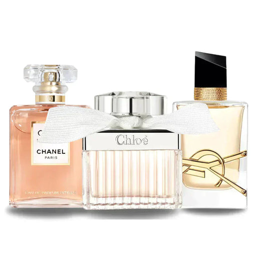 KIT 3 Perfumes: Chanel COCO MADEMOISELLE, Yves Saint Laurent LIBRE and CHLOÉ 100ml